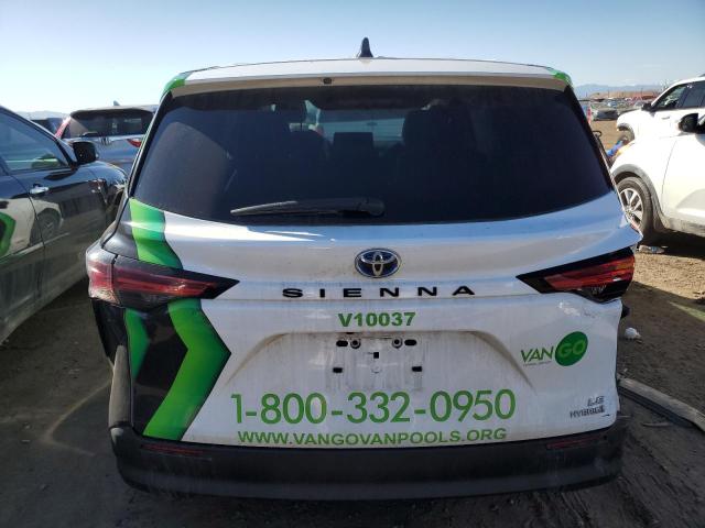 5TDKRKEC3MS073153 - 2021 TOYOTA SIENNA LE WHITE photo 6