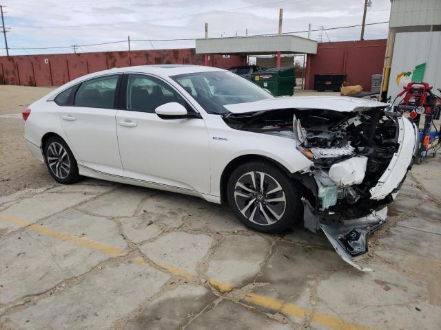 1HGCV3F4XMA017142 - 2021 HONDA ACCORD HYBRID EX WHITE photo 4