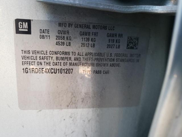 1G1RD6E4XCU101207 - 2012 CHEVROLET VOLT SILVER photo 12