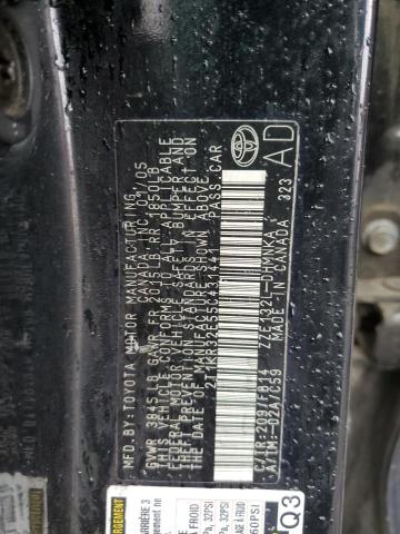 2T1KR32E55C431441 - 2005 TOYOTA COROLLA MA XR BLACK photo 12