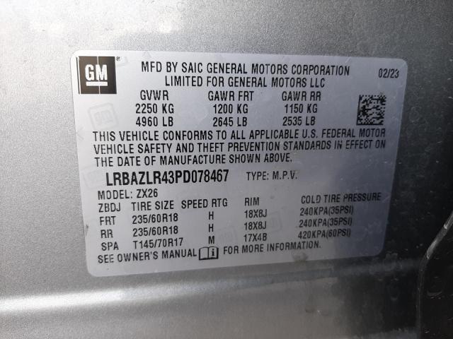 LRBAZLR43PD078467 - 2023 BUICK ENVISION PREFERRED SILVER photo 12