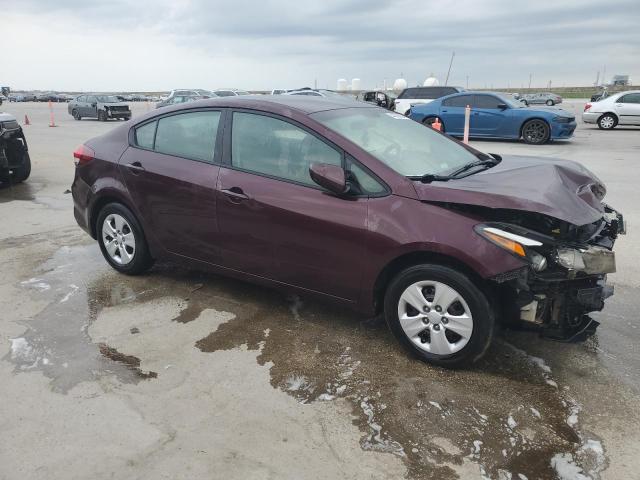 3KPFK4A79JE276533 - 2018 KIA FORTE LX BURGUNDY photo 4