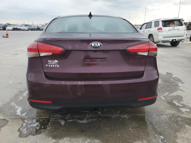 3KPFK4A79JE276533 - 2018 KIA FORTE LX BURGUNDY photo 6