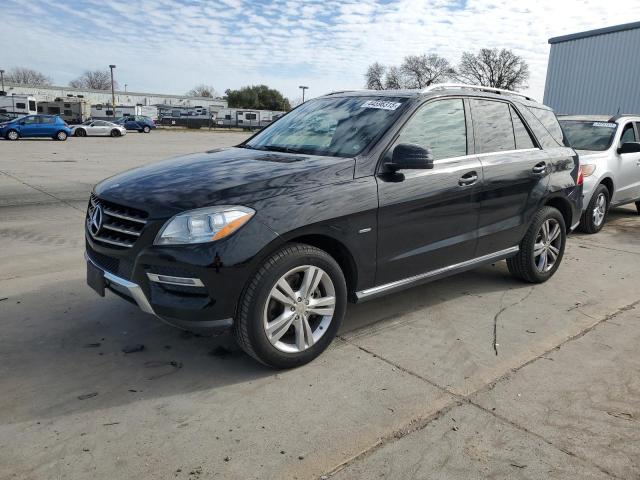 4JGDA5HB7CA022556 - 2012 MERCEDES-BENZ ML 350 4MATIC BLACK photo 1