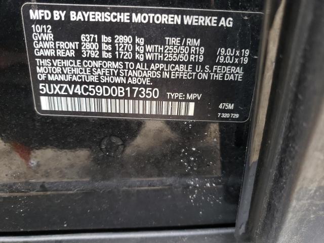 5UXZV4C59D0B17350 - 2013 BMW X5 XDRIVE35I BLACK photo 13