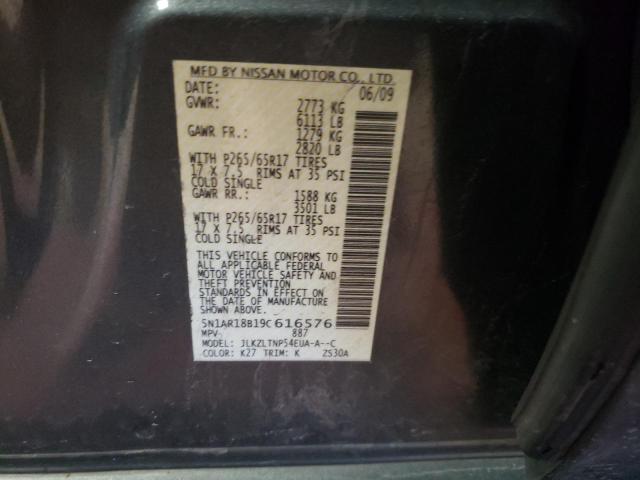 5N1AR18B19C616576 - 2009 NISSAN PATHFINDER S 灰色 照片 13