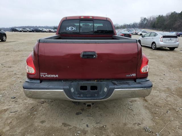 5TBRT34186S479091 - 2006 TOYOTA TUNDRA ACCESS CAB SR5 BURGUNDY photo 6