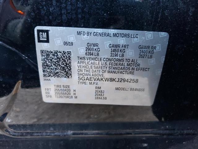 5GAEVAKW8KJ294258 - 2019 BUICK ENCLAVE ESSENCE BLACK photo 13