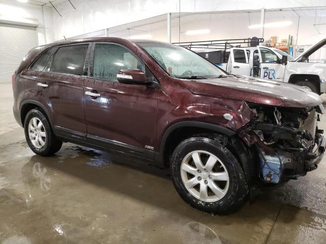 5XYKTCA19BG114620 - 2011 KIA SORENTO BASE BURGUNDY photo 4