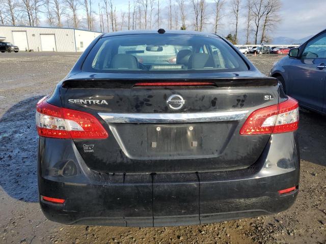 3N1AB7APXFY222114 - 2015 NISSAN SENTRA S BLACK photo 6