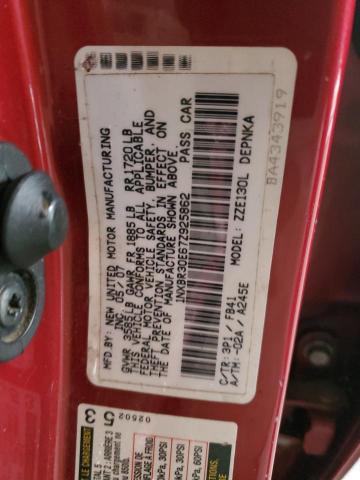 1NXBR30E67Z925862 - 2007 TOYOTA COROLLA CE RED photo 13