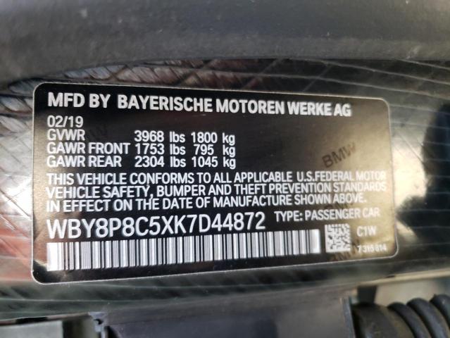 WBY8P8C5XK7D44872 - 2019 BMW I3 S REX BLUE photo 12