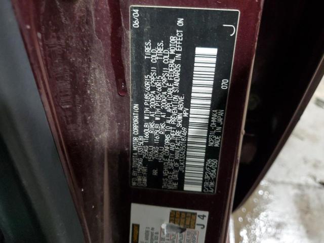 JTLKT334350187469 - 2005 TOYOTA SCION XB BURGUNDY photo 12