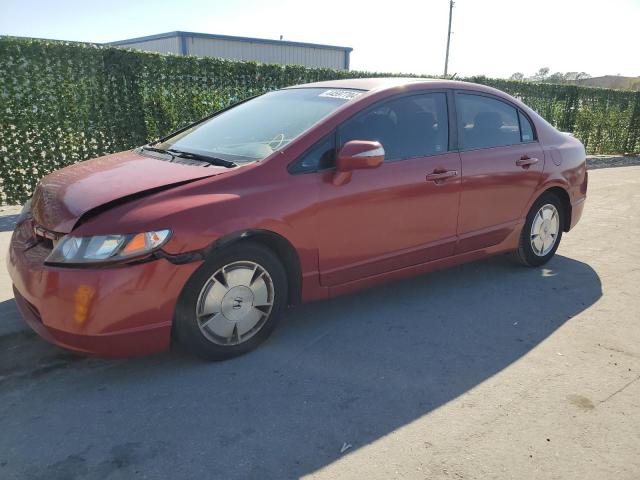 JHMFA36288S022571 - 2008 HONDA CIVIC HYBRID RED photo 1