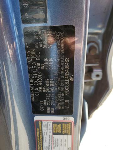 KNDCC3LD4N5496483 - 2022 KIA NIRO EX PREMIUM BLUE photo 12