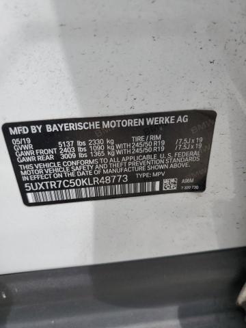 5UXTR7C50KLR48773 - 2019 BMW X3 SDRIVE30I WHITE photo 13
