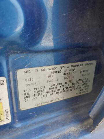 KL1TD56EX9B371130 - 2009 CHEVROLET AVEO LS Mavi foto 12