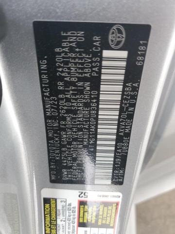 4T1G11AK0PU836410 - 2023 TOYOTA CAMRY SE NIGHT SHADE GRAY photo 12