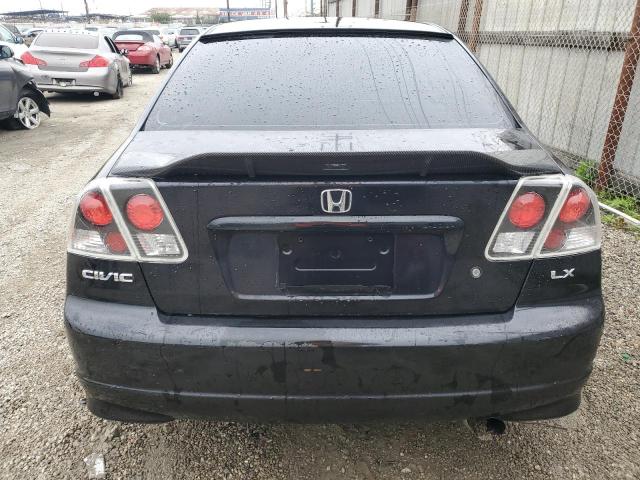 2HGES15584H547627 - 2004 HONDA CIVIC LX BLACK photo 6