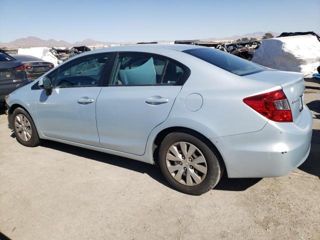 2HGFB2F51CH551333 - 2012 HONDA CIVIC LX BLUE photo 2