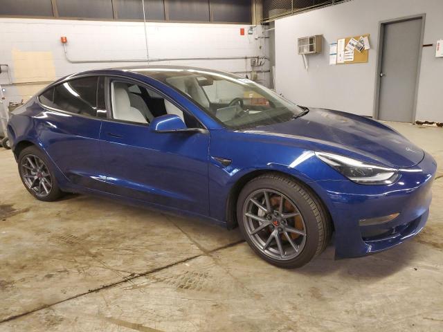 5YJ3E1EA7MF028794 - 2021 TESLA MODEL 3 BLUE photo 4