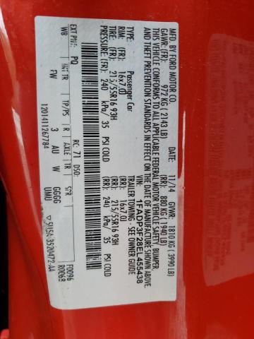 1FADP3F28EL455438 - 2014 FORD FOCUS SE RED photo 13