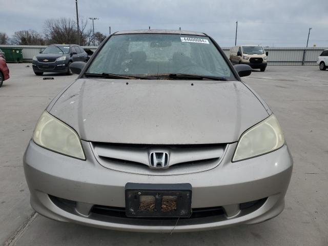 2HGES16534H518034 - 2004 HONDA CIVIC LX TAN photo 5