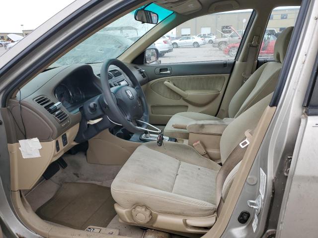 2HGES16534H518034 - 2004 HONDA CIVIC LX TAN photo 7