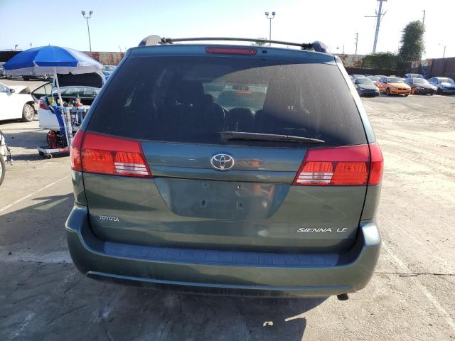 5TDZA23C94S019199 - 2004 TOYOTA SIENNA CE GREEN photo 6