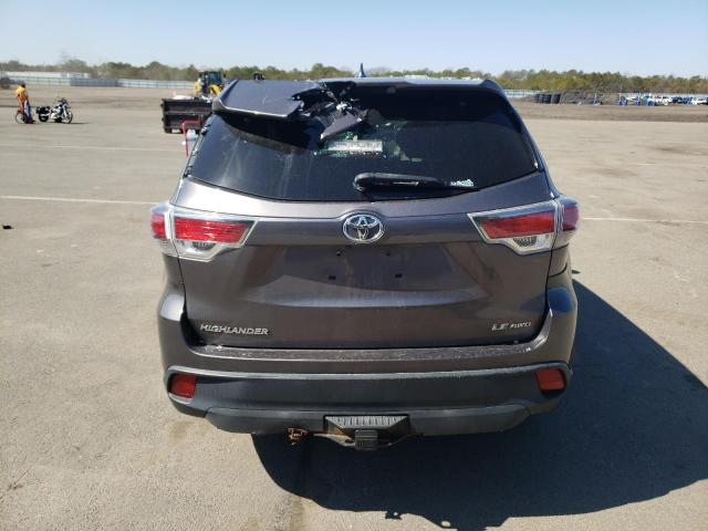 5TDBKRFH9FS186485 - 2015 TOYOTA HIGHLANDER LE GRAY photo 6