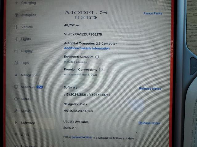 5YJSA1E2XJF269275 - 2018 TESLA MODEL S SILVER photo 9