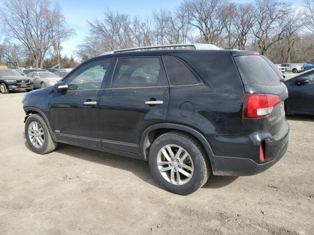 5XYKTCA6XEG451295 - 2014 KIA SORENTO LX BLACK photo 2