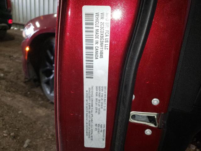 2C3CDXBG3NH114845 - 2022 DODGE CHARGER SXT RED photo 13