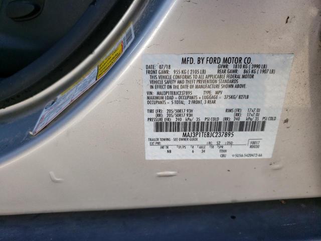 MAJ3P1TE8JC237895 - 2018 FORD ECOSPORT SE 银色 照片 13