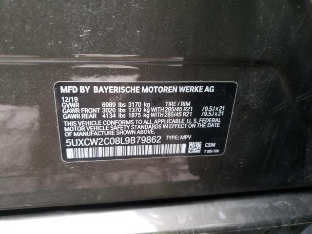 5UXCW2C08L9B79862 - 2020 BMW X7 XDRIVE40I TAN photo 12