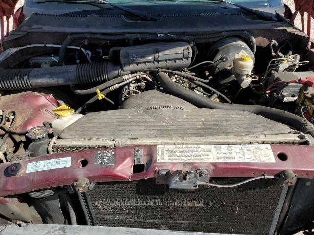 1B7HC16X41S261125 - 2001 DODGE RAM 1500 BURGUNDY photo 11