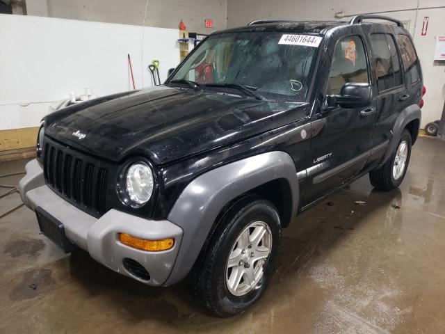 1J4GL48K34W245665 - 2004 JEEP LIBERTY SPORT BLACK photo 1