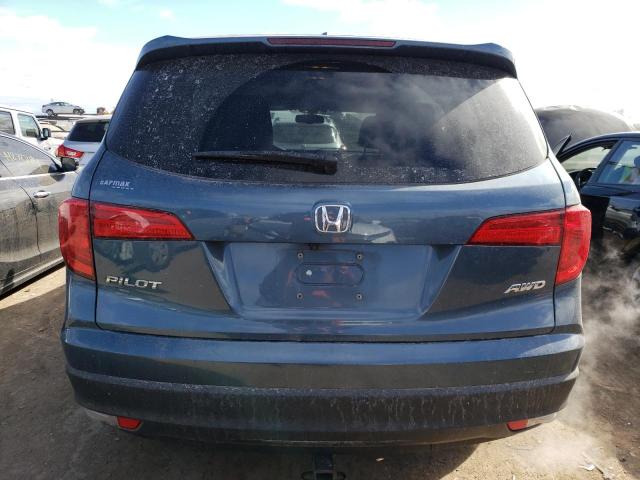 5FNYF6H50HB103582 - 2017 HONDA PILOT EXL BLUE photo 6