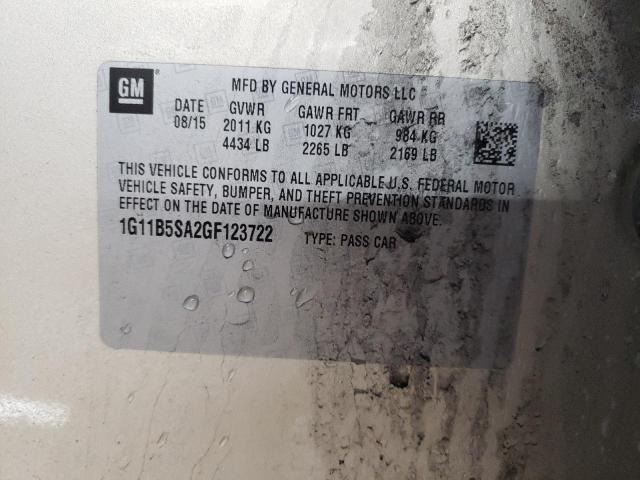1G11B5SA2GF123722 - 2016 CHEVROLET MALIBU LIM LS ბეჟი ფოტო 13