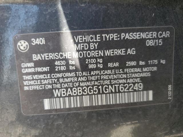 WBA8B3G51GNT62249 - 2016 BMW 340 I Qara foto 12