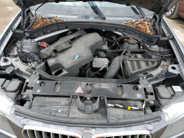 5UXWX9C5XD0D08639 - 2013 BMW X3 XDRIVE28I GRAY photo 12