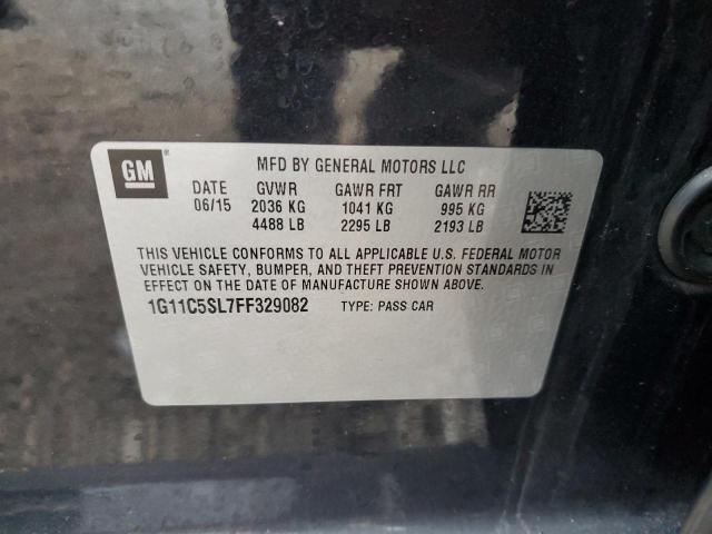 1G11C5SL7FF329082 - 2015 CHEVROLET MALIBU 1LT BLACK photo 12