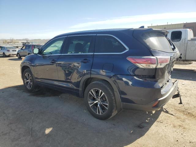 5TDJKRFH6GS333066 - 2016 TOYOTA HIGHLANDER XLE Mavi foto 2