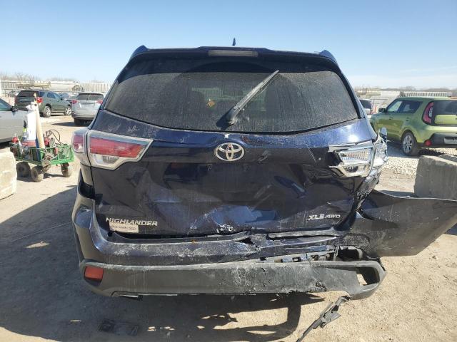 5TDJKRFH6GS333066 - 2016 TOYOTA HIGHLANDER XLE Mavi foto 6