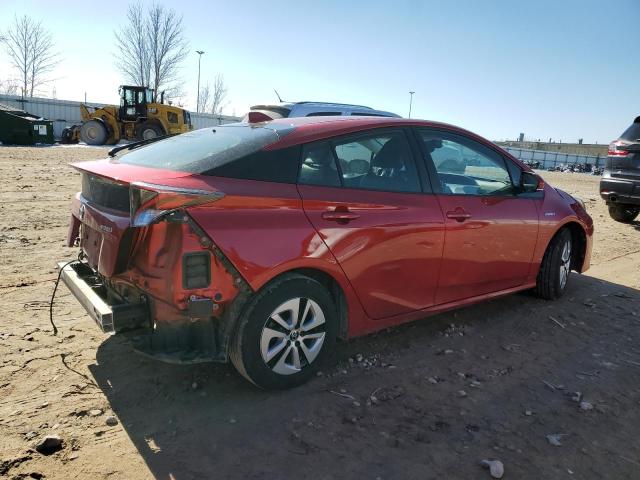 JTDKARFU8H3541988 - 2017 TOYOTA PRIUS RED photo 3