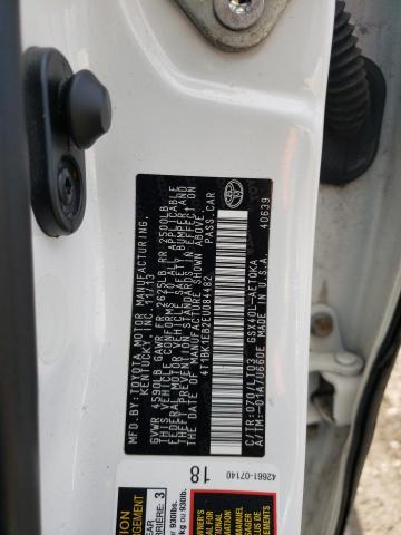 4T1BK1EB2EU084482 - 2014 TOYOTA AVALON BASE 白色 照片 12