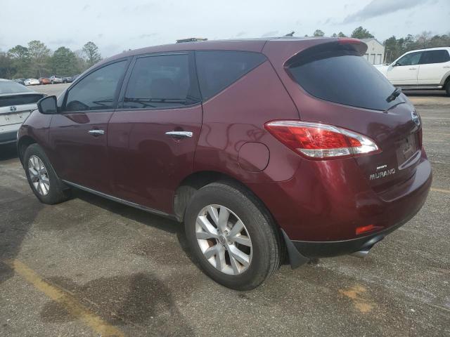 JN8AZ1MU6CW111655 - 2012 NISSAN MURANO S BURGUNDY photo 2