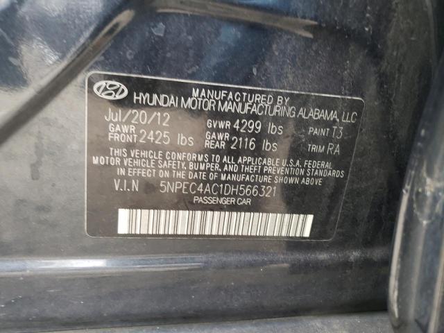 5NPEC4AC1DH566321 - 2013 HYUNDAI SONATA SE BLACK photo 12