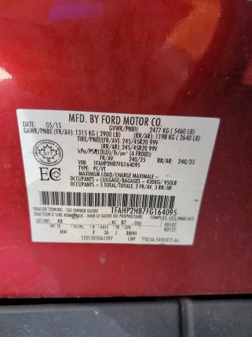 1FAHP2H87FG164095 - 2015 FORD TAURUS SEL RED photo 13