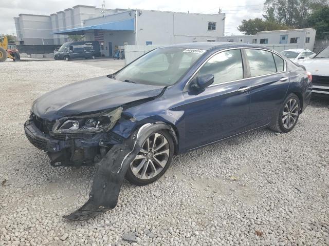 1HGCR2F56FA044235 - 2015 HONDA ACCORD SPORT BLUE photo 1